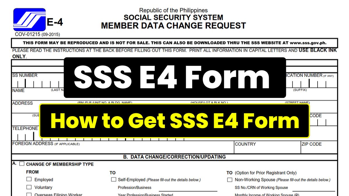 SSS E4 Form Download