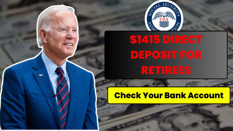 Check Your Bank Account – $1,415 Direct Deposit for Retirees