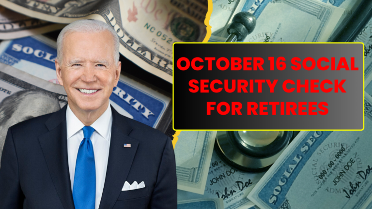 October 16 Social Security check for retirees